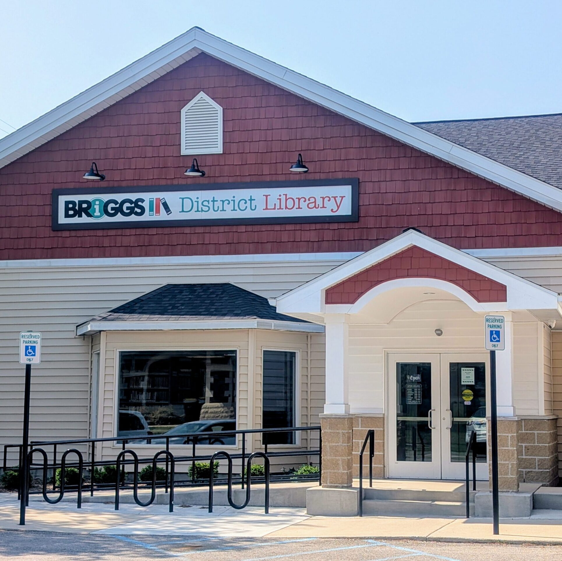 Front entrance of the library